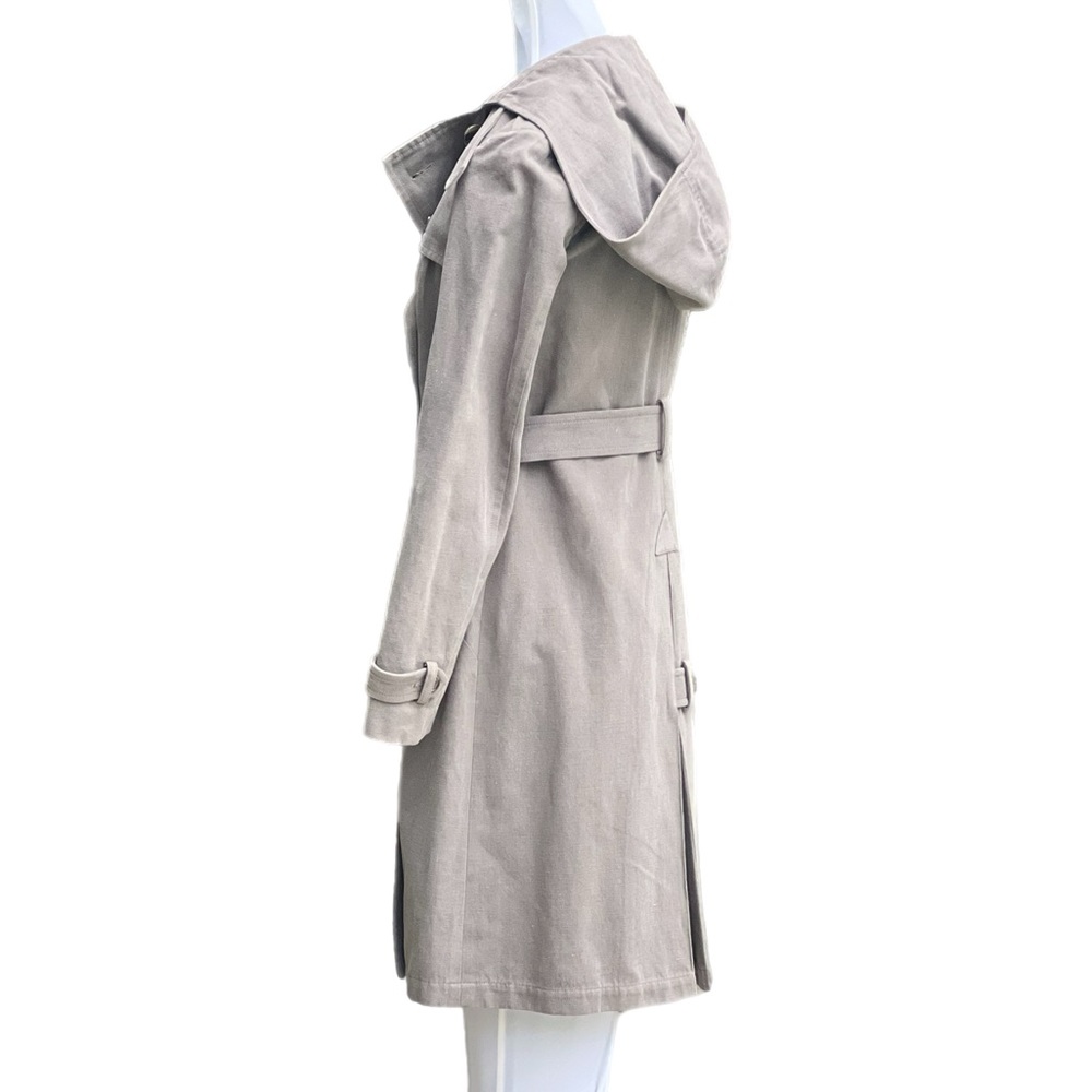 Gryphon New York Grey Hoodie Trench Coat Small Excellent used Condition - Picture 5 of 16